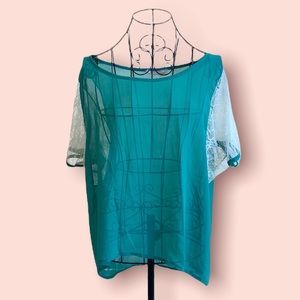 Sheer lacy blouse size L
